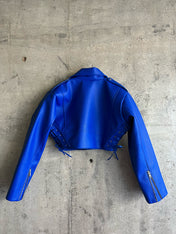 KURTKA ZE SZTUCZNEJ SKÓRY.