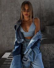 BLAUES DENIM-SET. 