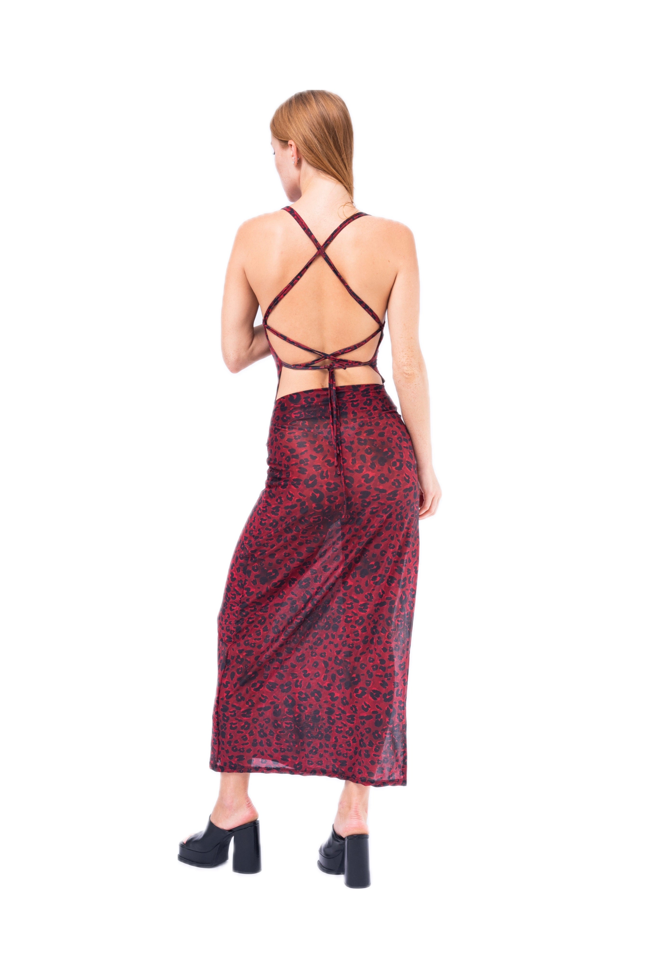 DRESS TRANSPARENT LEOPARD RB