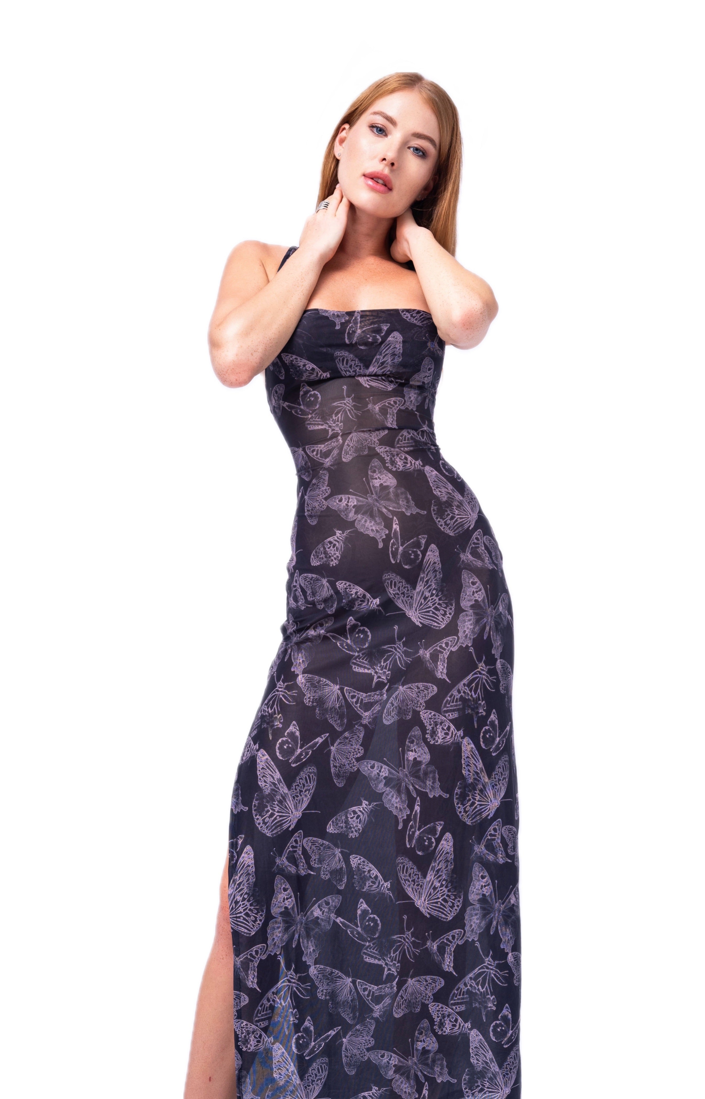 DRESS TRANSPARENT BUTTERFLY