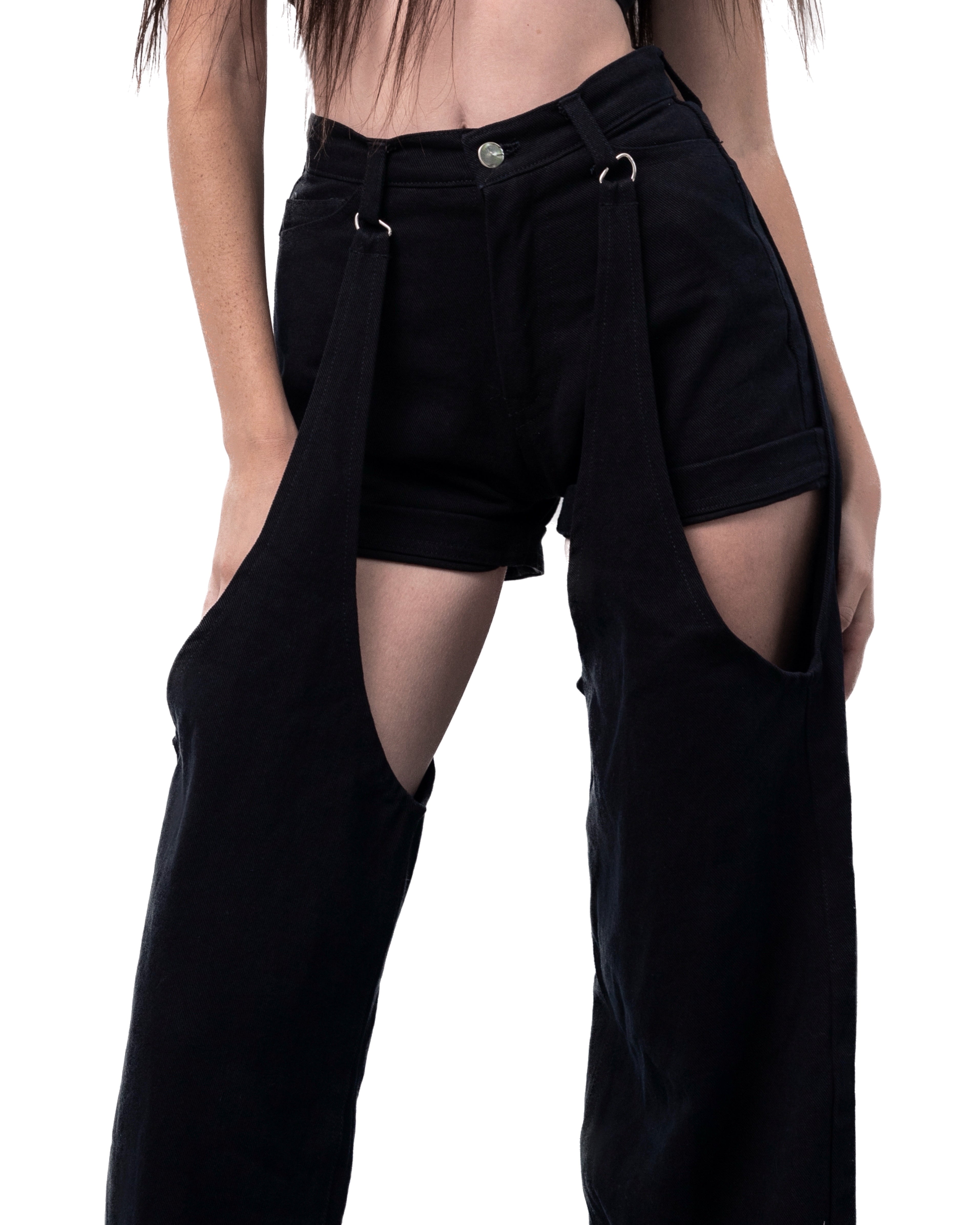 DENIM SHORT PANTS.