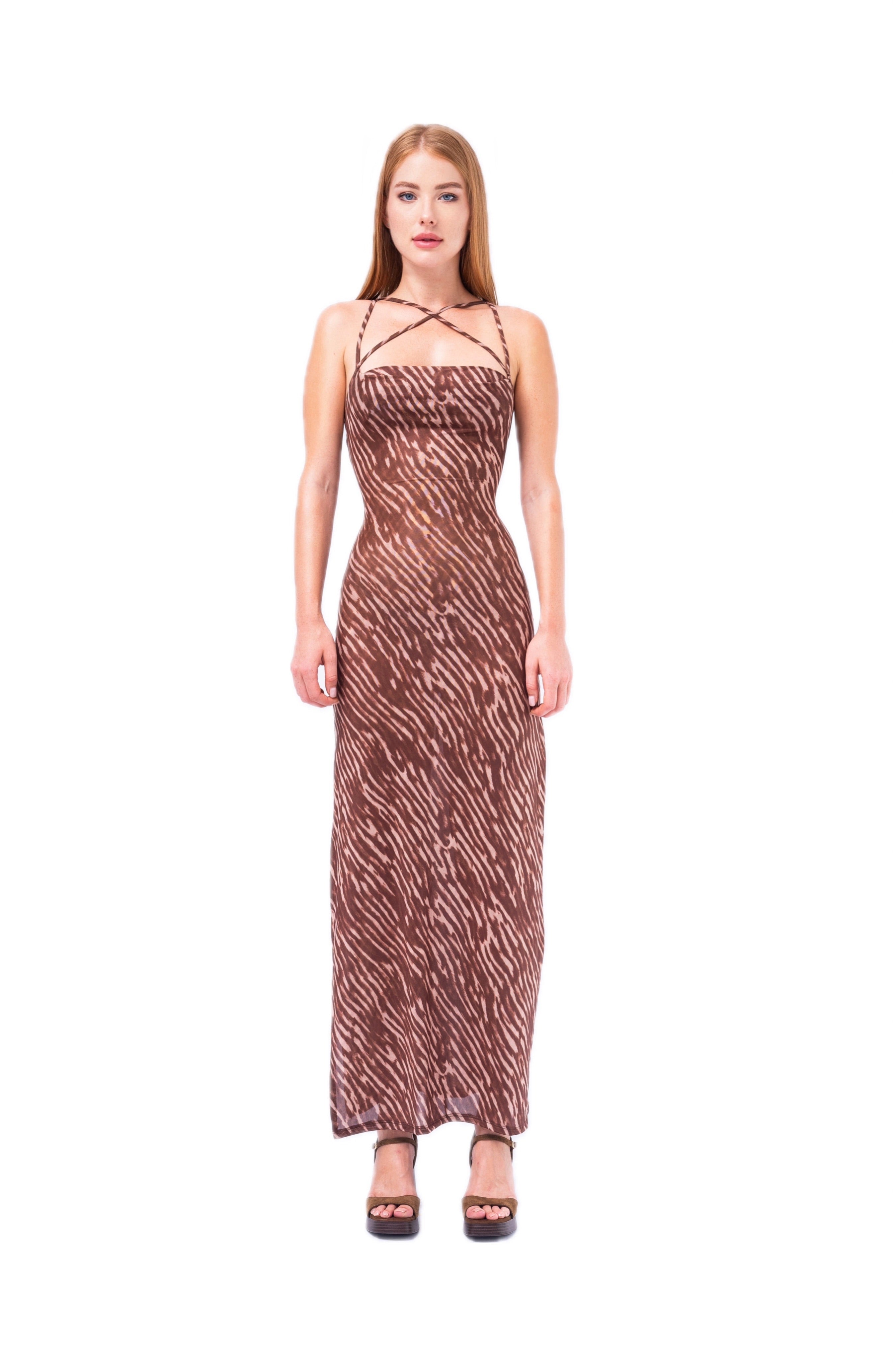 DRESS TRANSPARENT ZEBRA